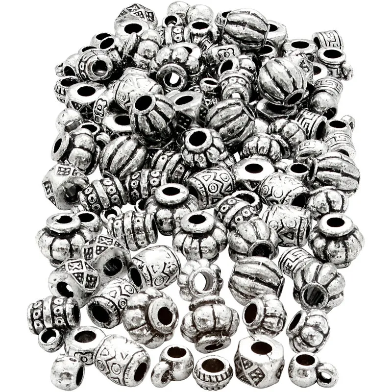 Pärlmix, stl. 7-11 mm, Hålstl. 3 mm, ca. 400 st., 200 g/ 1 förp. [HOB-61722]