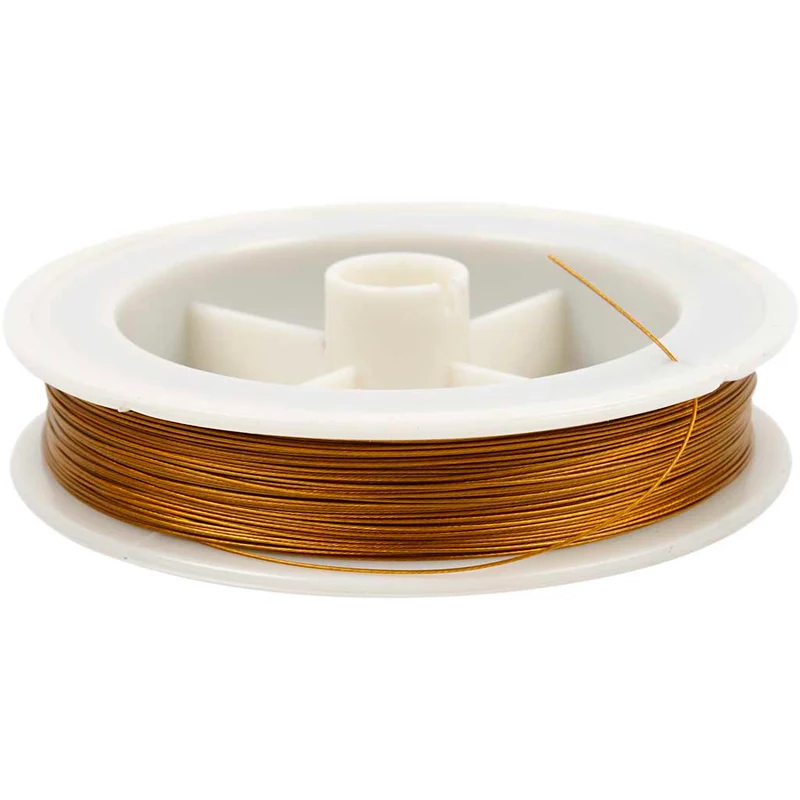 Beading Wire, gold, 0,38 mm, 100 m, 1 roll [HOB-61584]