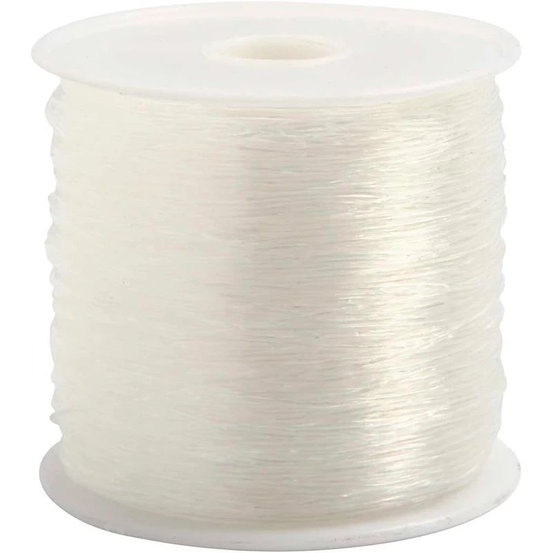 Elastisk smyckestråd, rund, tjocklek 0,5 mm, 100 m/ 1 rl. [HOB-61540]