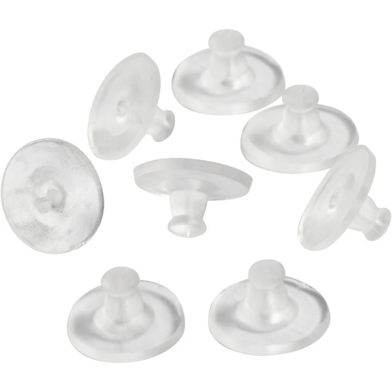 Lås till öronstickare, Dia. 10 mm, transparent, 10 par/ 1 förp. [HOB-61171]