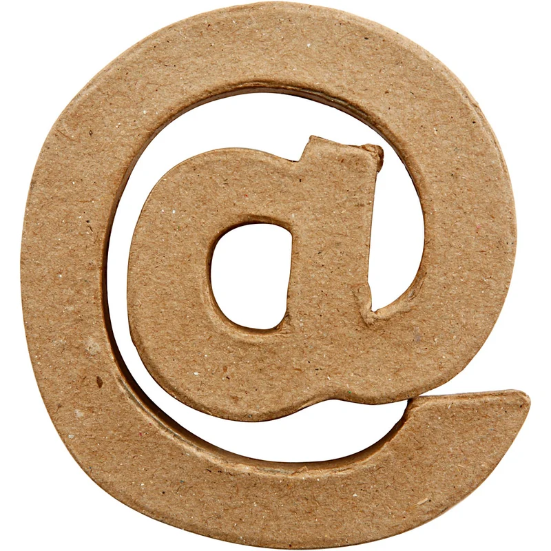 Pappsymbol, @, H: 10 cm, B: 9 cm, tjocklek 1,7 cm, 1 st. [HOB-26665]