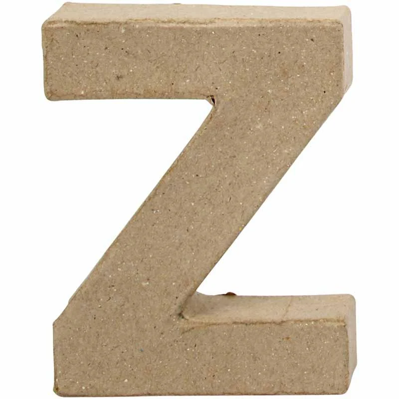 Pappbokstav, Z, H: 10 cm, B: 7,5 cm, tjocklek 1,7 cm, 1 st. [HOB-26664]