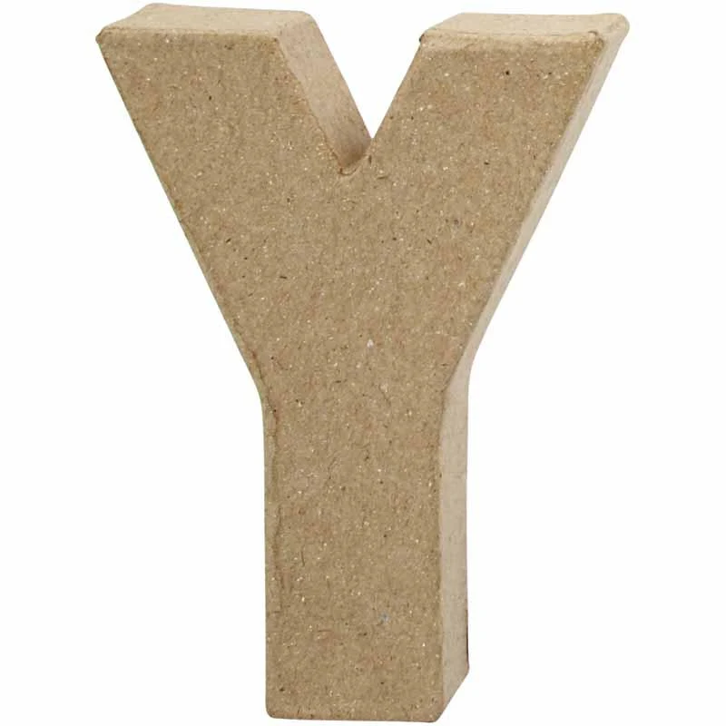Pappbokstav, Y, H: 10 cm, B: 7,9 cm, tjocklek 1,7 cm, 1 st. [HOB-26663]