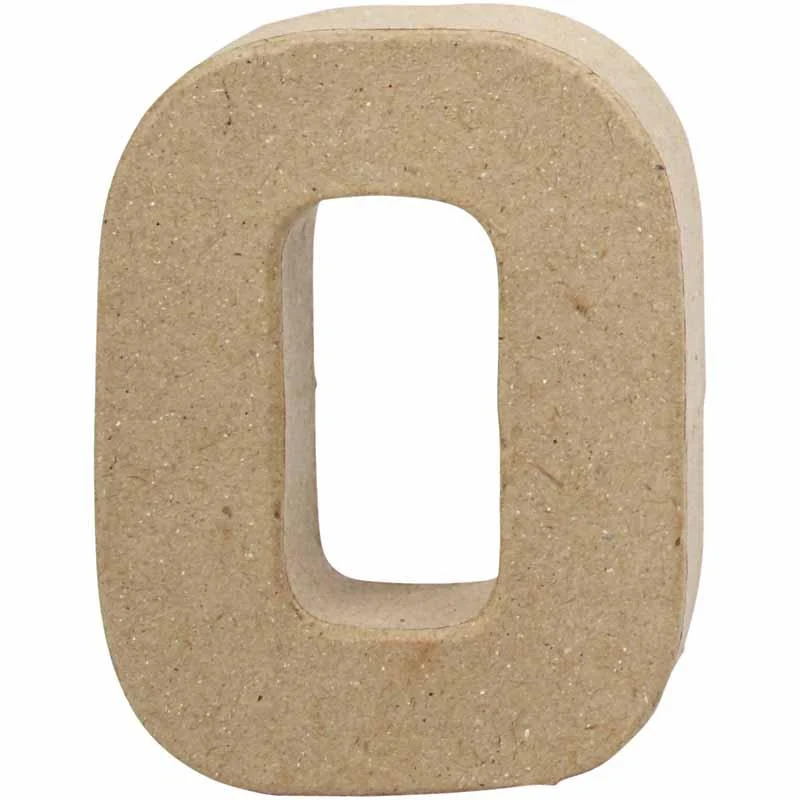 Pappbokstav, O, H: 10 cm, B: 7,8 cm, tjocklek 1,7 cm, 1 st. [HOB-26653]