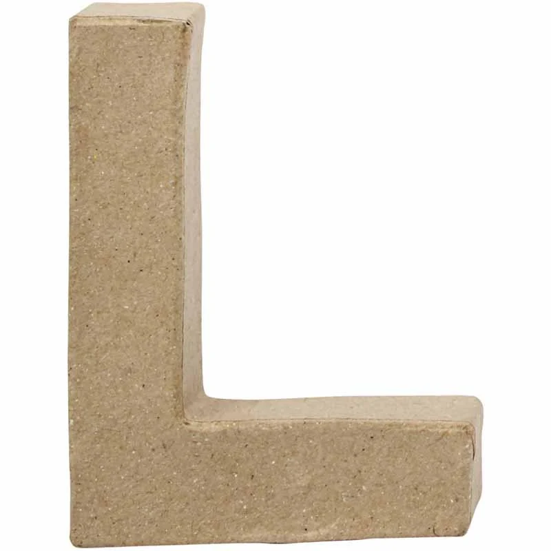 Pappbokstav, L, H: 10 cm, B: 7,5 cm, tjocklek 1,7 cm, 1 st. [HOB-26650]