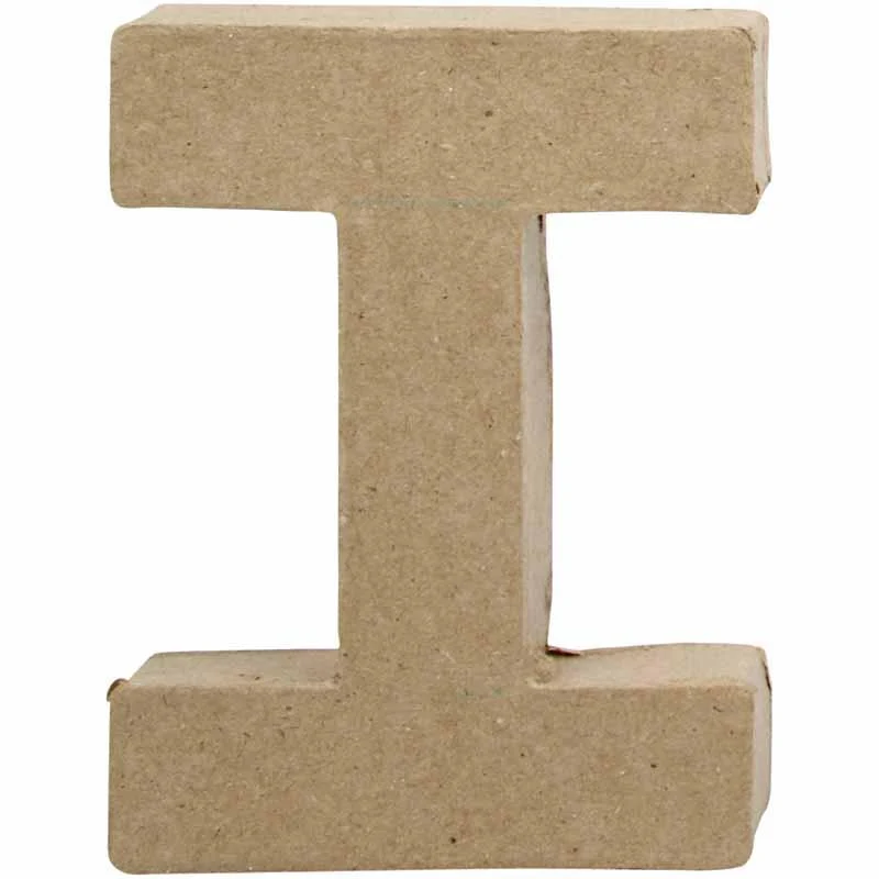 Pappbokstav, I, H: 10 cm, B: 7,5 cm, tjocklek 1,7 cm, 1 st. [HOB-26647]