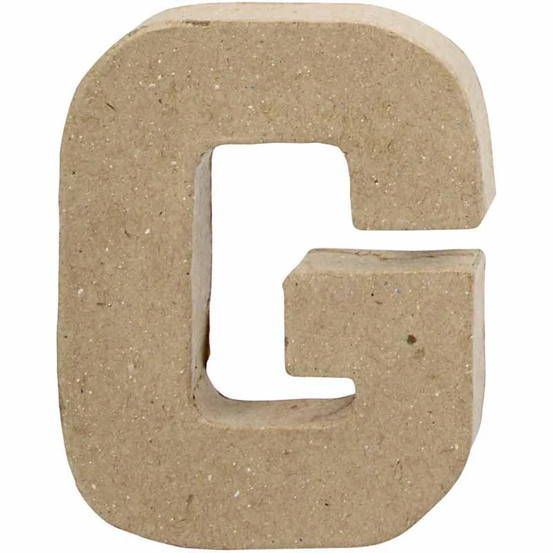 Pappbokstav, G, H: 10 cm, B: 7,7 cm, tjocklek 1,7 cm, 1 st. [HOB-26645]