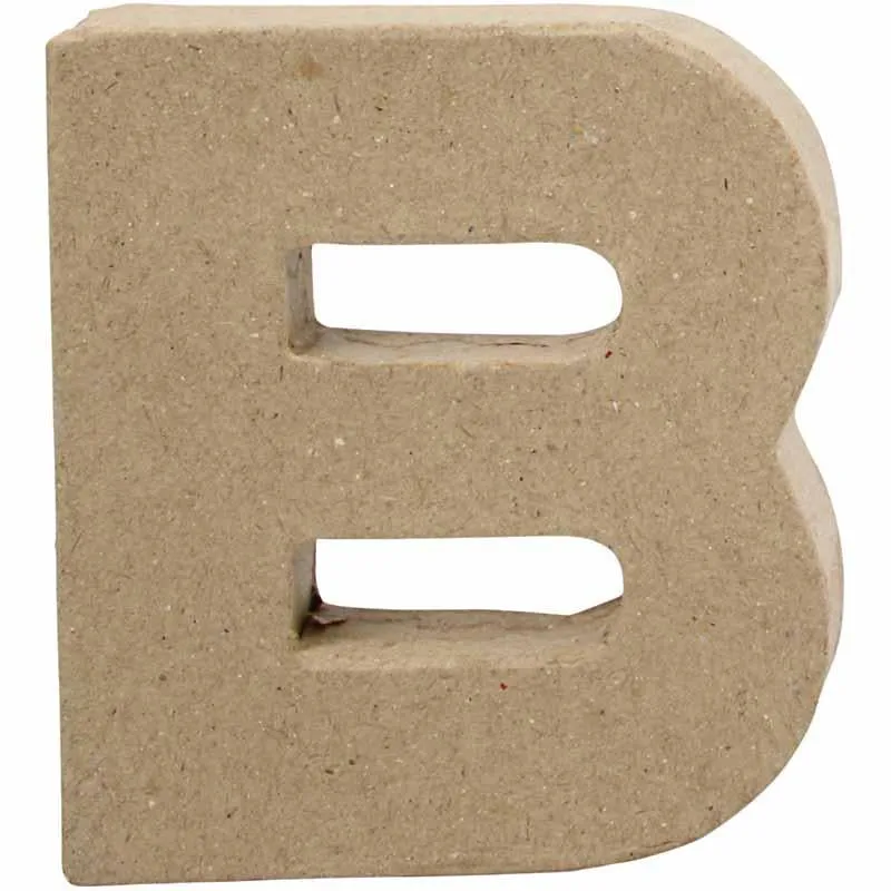 Pappbokstav, B, H: 10 cm, B: 9 cm, tjocklek 1,7 cm, 1 st. [HOB-26640]