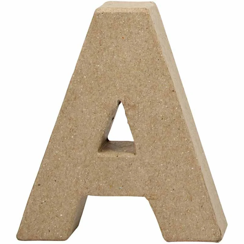 Pappbokstav, A, H: 10 cm, B: 9,5 cm, tjocklek 1,7 cm, 1 st. [HOB-26639]