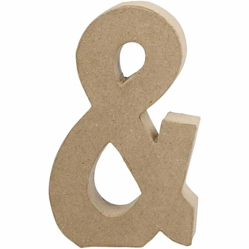 Pappsymbol, &, H: 19,9 cm, B: 11,5 cm, tjocklek 2,5 cm, 1 st. [HOB-26627]