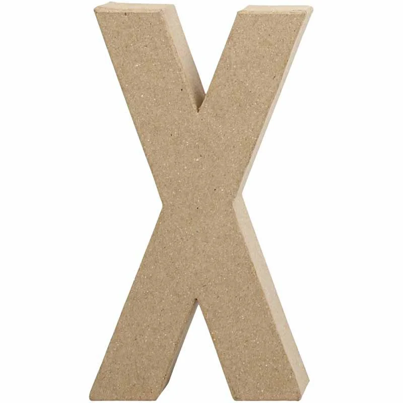 Pappbokstav, X, H: 20,2 cm, B: 10,5 cm, tjocklek 2,5 cm, 1 st. [HOB-26623]