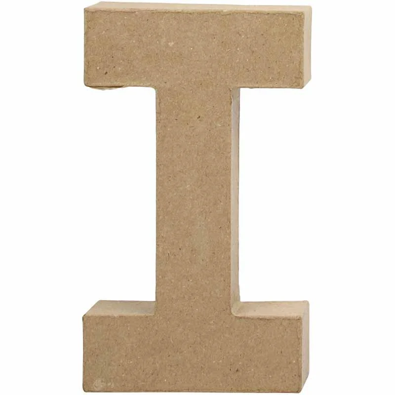 Pappbokstav, I, H: 19,9 cm, B: 11,2 cm, tjocklek 2,6 cm, 1 st. [HOB-26608]
