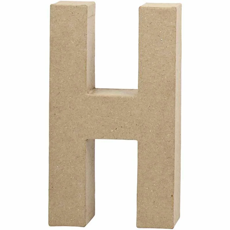 Pappbokstav, H, H: 20,2 cm, B: 11,2 cm, tjocklek 2,5 cm, 1 st. [HOB-26607]