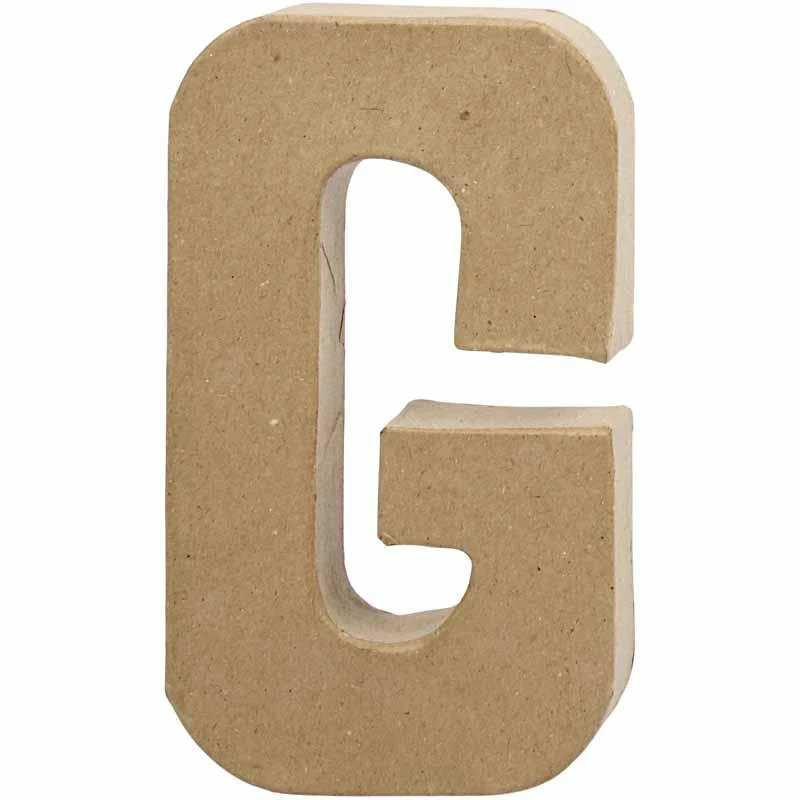 Pappbokstav, G, H: 20,5 cm, B: 11,5 cm, tjocklek 2,5 cm, 1 st. [HOB-26606]