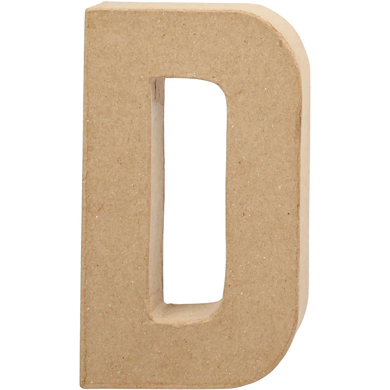 Pappbokstav, D, H: 20,2 cm, B: 11,5 cm, tjocklek 2,5 cm, 1 st. [HOB-26603]