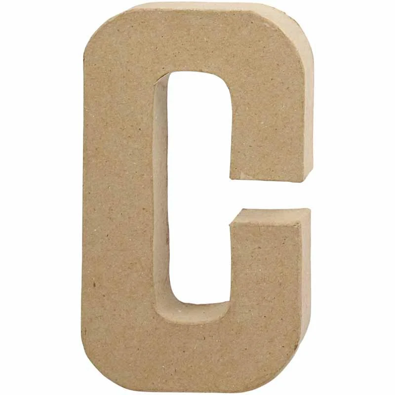 Pappbokstav, C, H: 20,5 cm, B: 11,5 cm, tjocklek 2,5 cm, 1 st. [HOB-26602]