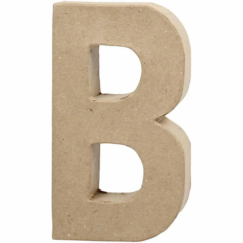 Pappbokstav, B, H: 20,5 cm, B: 11,5 cm, tjocklek 2,5 cm, 1 st. [HOB-26601]