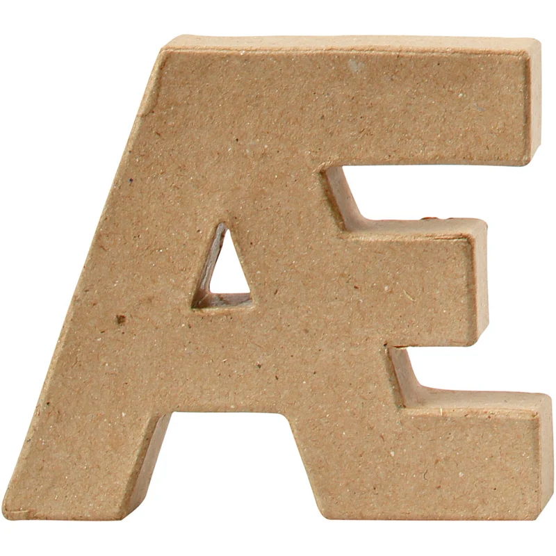 Pappbokstav, Æ, H: 10 cm, tjocklek 2 cm, 1 st. [HOB-26594]