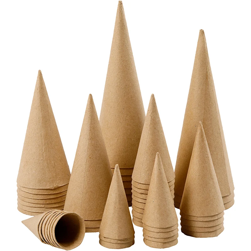 Pappstrutar, H: 8-20 cm, Dia. 4-8 cm, 50 st./ 1 förp. [HOB-26549]
