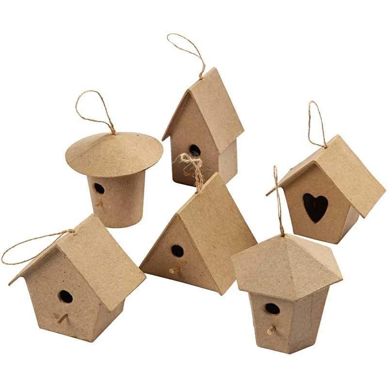 Fågelholkar Mini, H: 7 cm, 6 st./ 1 förp. [HOB-26531]