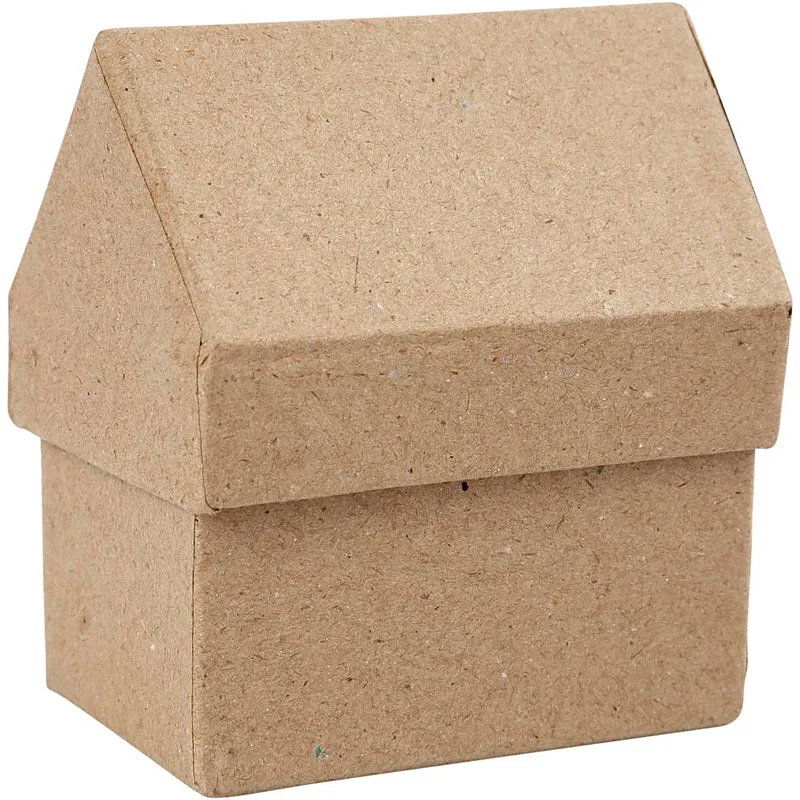Pappaskar hus, H: 10,5 cm, stl. 6x8,5 cm, 4 st./ 1 förp. [HOB-264680]