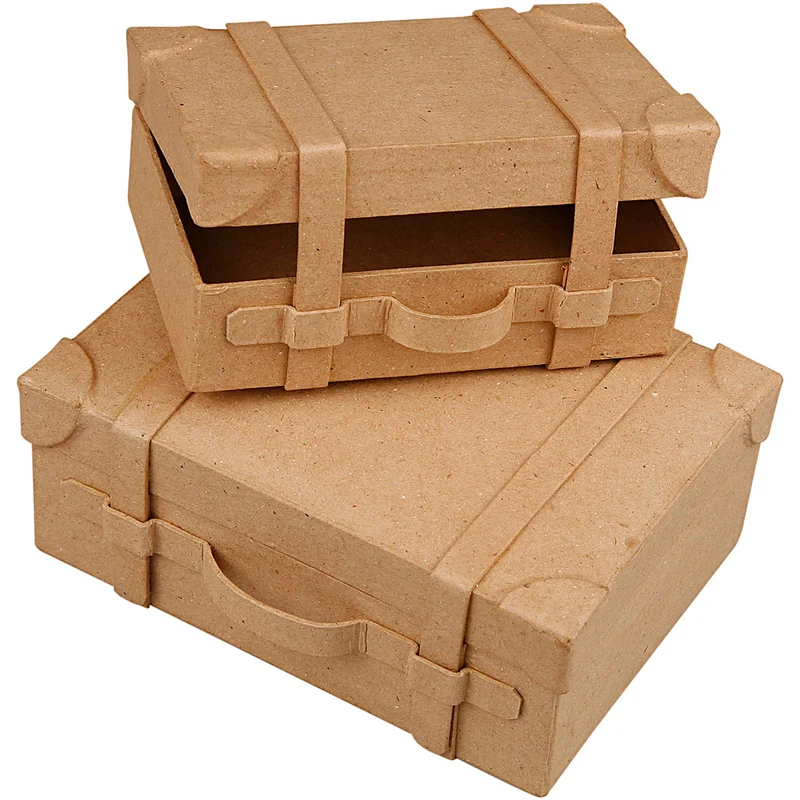 Pappväskor, H: 4,5+5 cm, L: 7.5+10 cm, B: 11+14 cm, 2 st./ 1 set [HOB-263990]