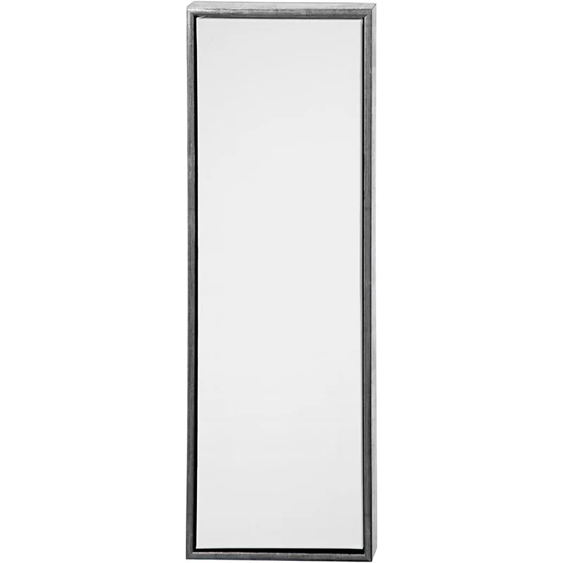 Duk med ram, stl. 30x90 cm, 360 g, antiksilver, vit, 1 st. [HOB-25761]