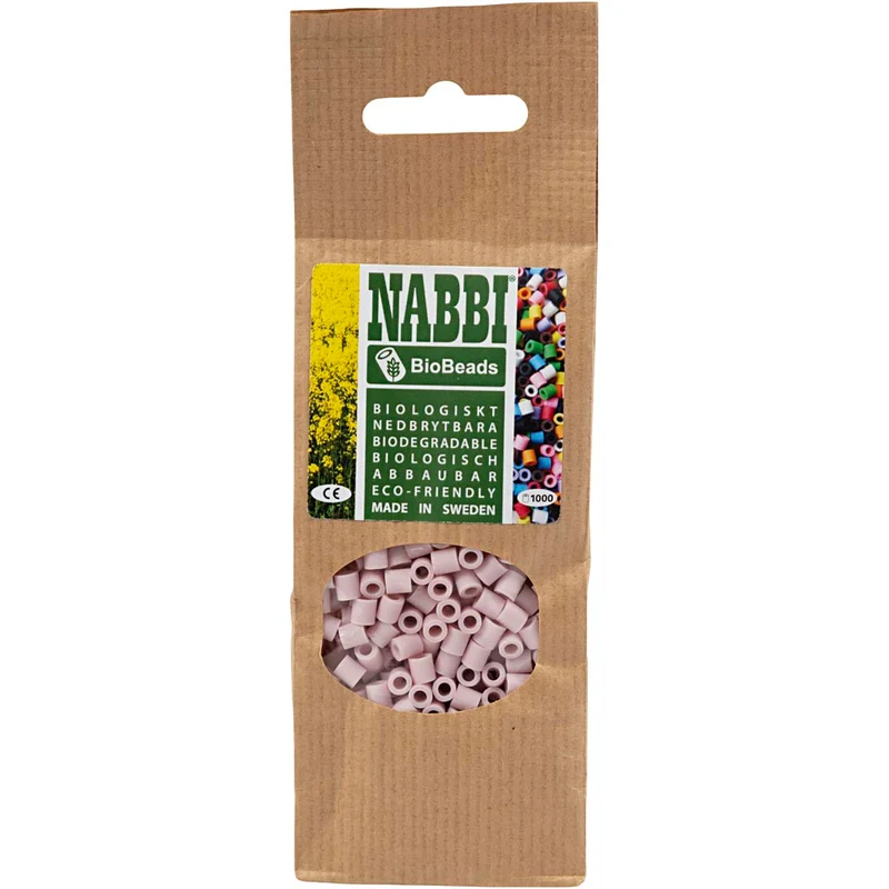 NABBI BioBeads, stl. 5x5 mm, Hålstl. 2,5 mm, medium, ljusröd, 1000 st./ 1 förp. [HOB-9067646]