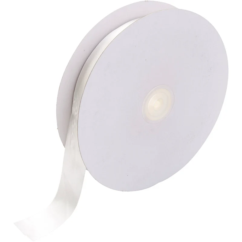 Satinband, B: 25 mm, vit, 50 m/ 1 rl. [HOB-778901]