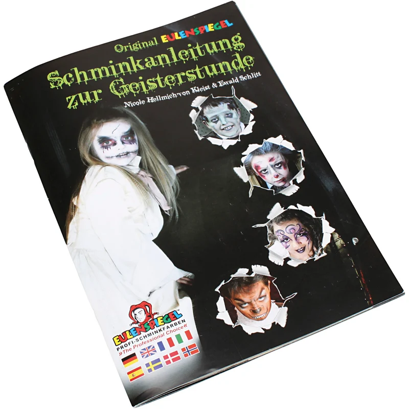 Eulenspiegel ansiktsmålningshäfte, 16 läskiga ansiktsfärgsdesigner, 1 st. [HOB-841153]
