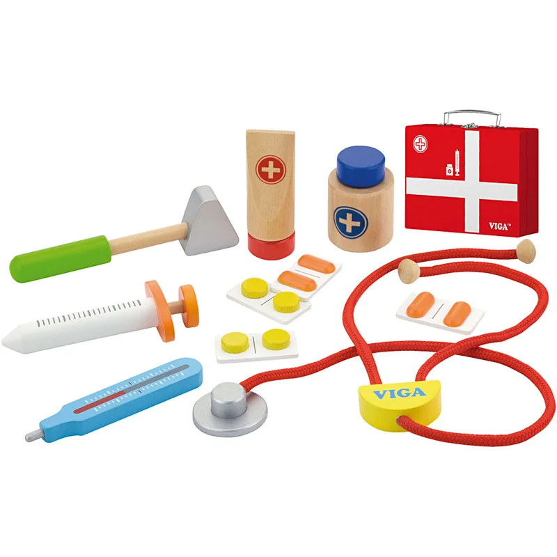 VIGA doktorsset i trä, 11 delar/ 1 set [HOB-908492]