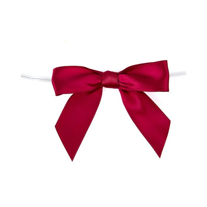 Bågar förbundna 8,9 cm vinröd (25 st) [BOWWR]