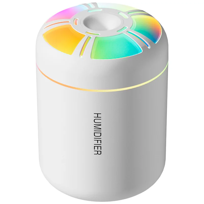 Searide Mini USB Humidifier – 180ml Ultrasonic Aroma Diffuser, Color LED, Touch Control, for Car, Home & Bedroom