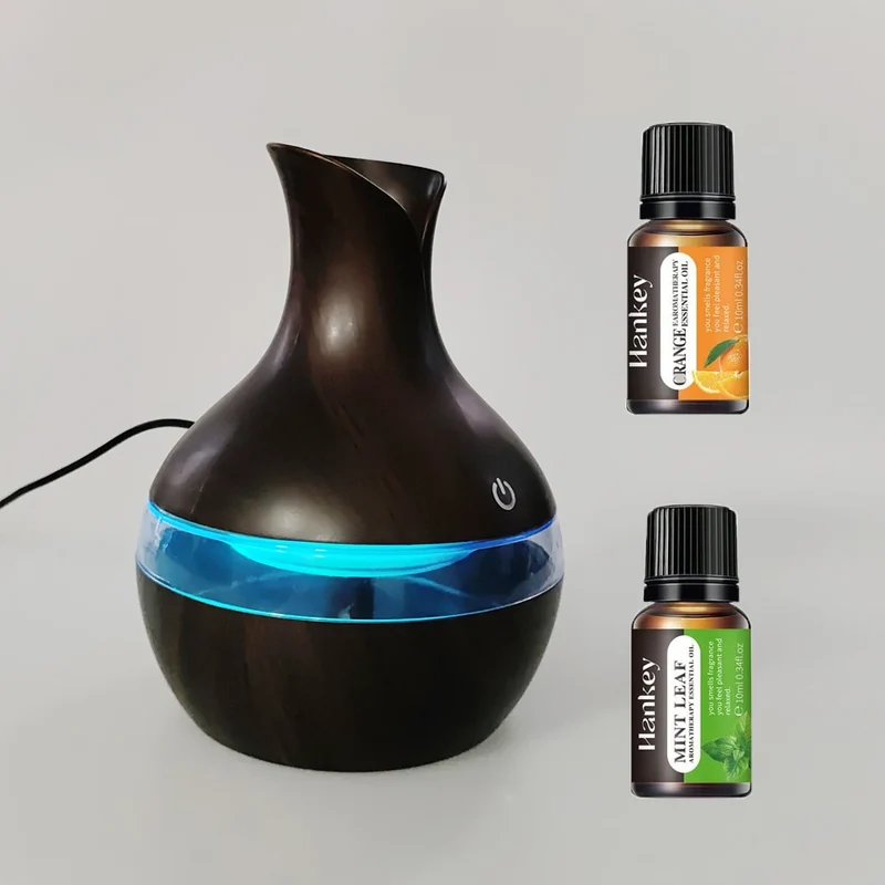 Miflame 300ml Ultrasonic Aroma Diffuser – 7-Color LED, USB Rechargeable, Cool Mist Humidifier for Home & Bedroom