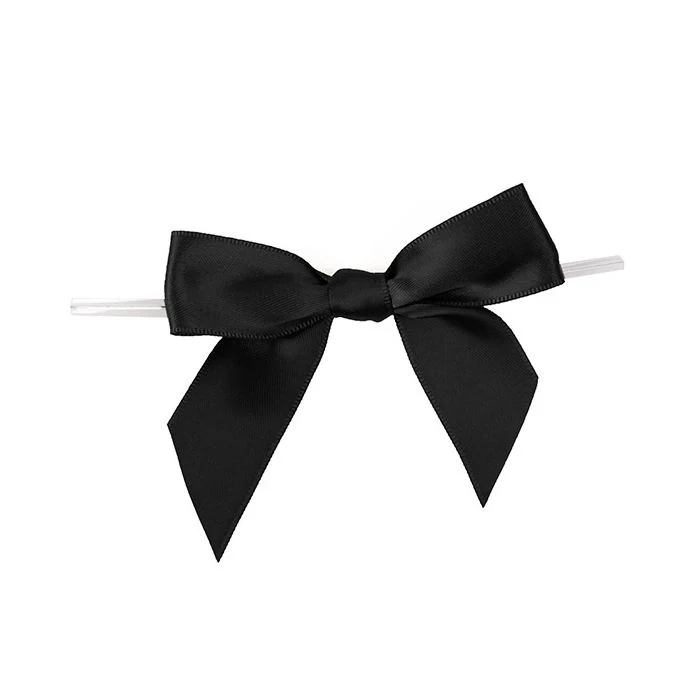 Bågar förbundna 8,9 cm svart (25 st) [BOWBL]