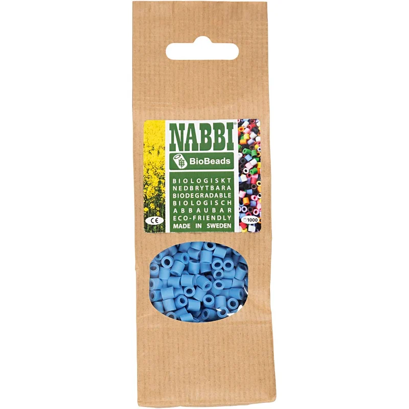 NABBI BioBeads, stl. 5x5 mm, Hålstl. 2.5 mm, medium, blå, 1000 st./ 1 förp. [HOB-9067790]