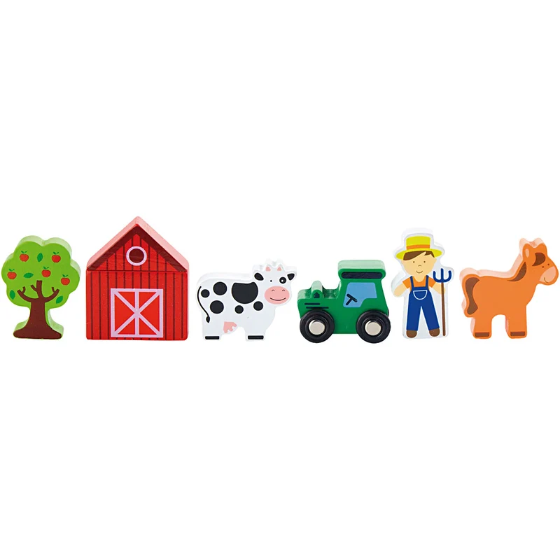 VIGA tågbana tillbehör, Bondgård, 6 delar/ 1 set [HOB-907742]
