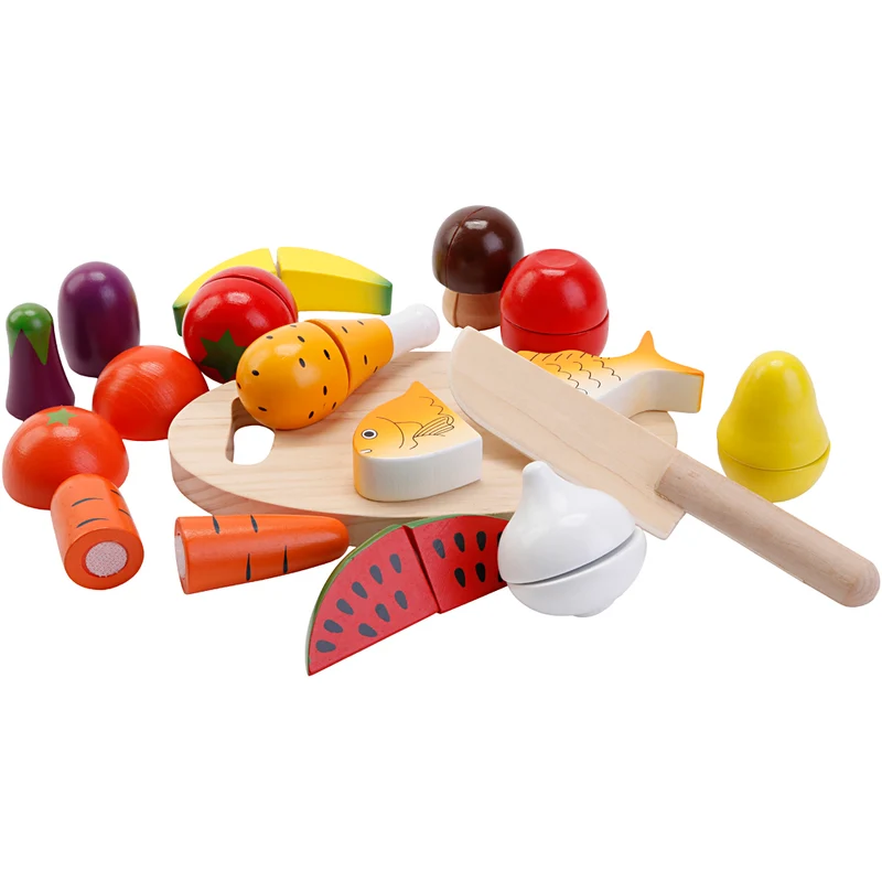VIGA skärbart matset i trä, 26 delar/ 1 set [HOB-907713]