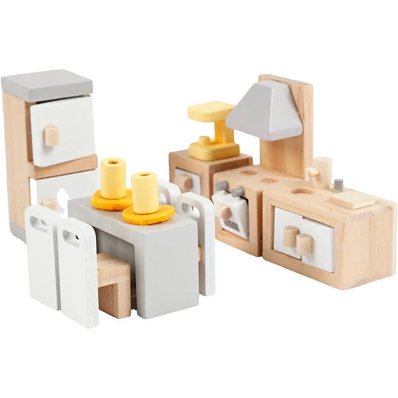 VIGA Dockhus möbler, stl. 2x2x7,5 cm, 9 delar/ 1 set [HOB-906693]
