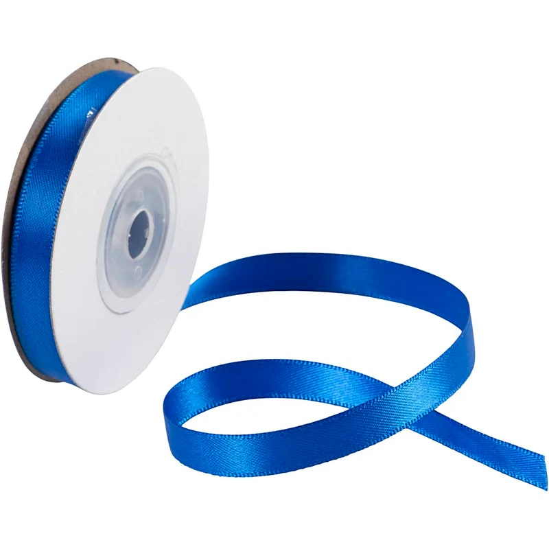 Satinband, B: 10 mm, blå, 3x10 m/ 1 rl. [HOB-780254]
