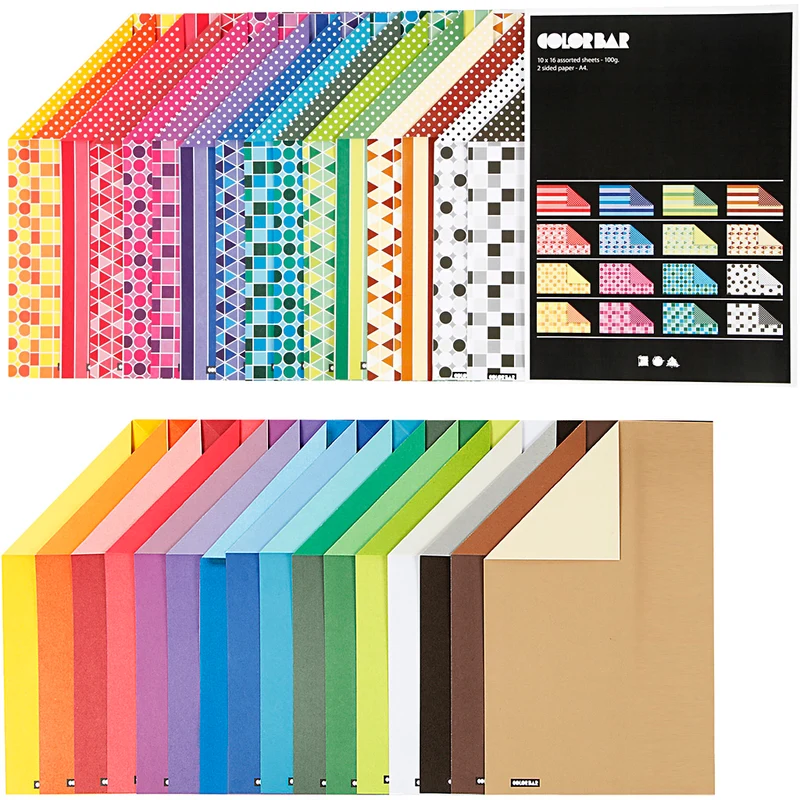 Colorbar Rivkartong, A4, ark 210x297 mm, 250 g, mixade färger, 32x10 ark/ 1 förp. [HOB-25467]