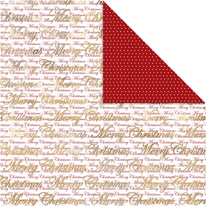 Designpapper, god jul och prickar, ark 30,5x30,5 cm, 180 g, guld, 3 ark/ 1 förp. [HOB-25339]