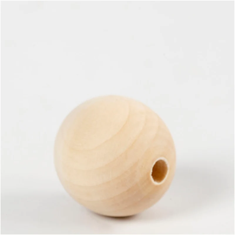 Träpärlor, Dia. 30 mm, Hålstl. 5 mm, 4 st./ 1 förp. [HOB-566720]