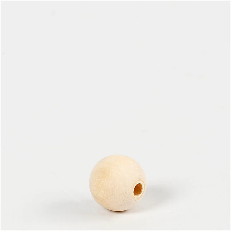 Träpärlor, Dia. 15 mm, Hålstl. 3 mm, 20 st./ 1 förp. [HOB-566660]