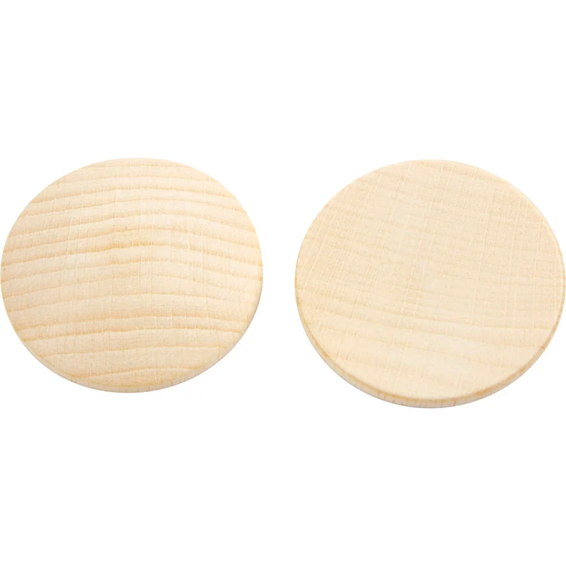 Träknappar, Dia. 40 mm, tjocklek 5,2 mm, 100 st./ 1 förp. [HOB-56656]