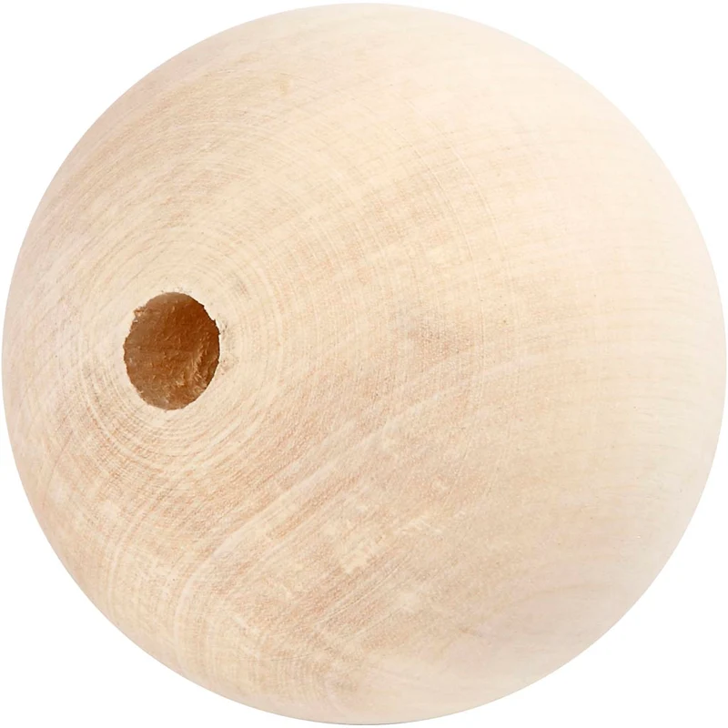 Träpärlor, Dia. 80 mm, Hålstl. 12 mm, 1 st. [HOB-56642]