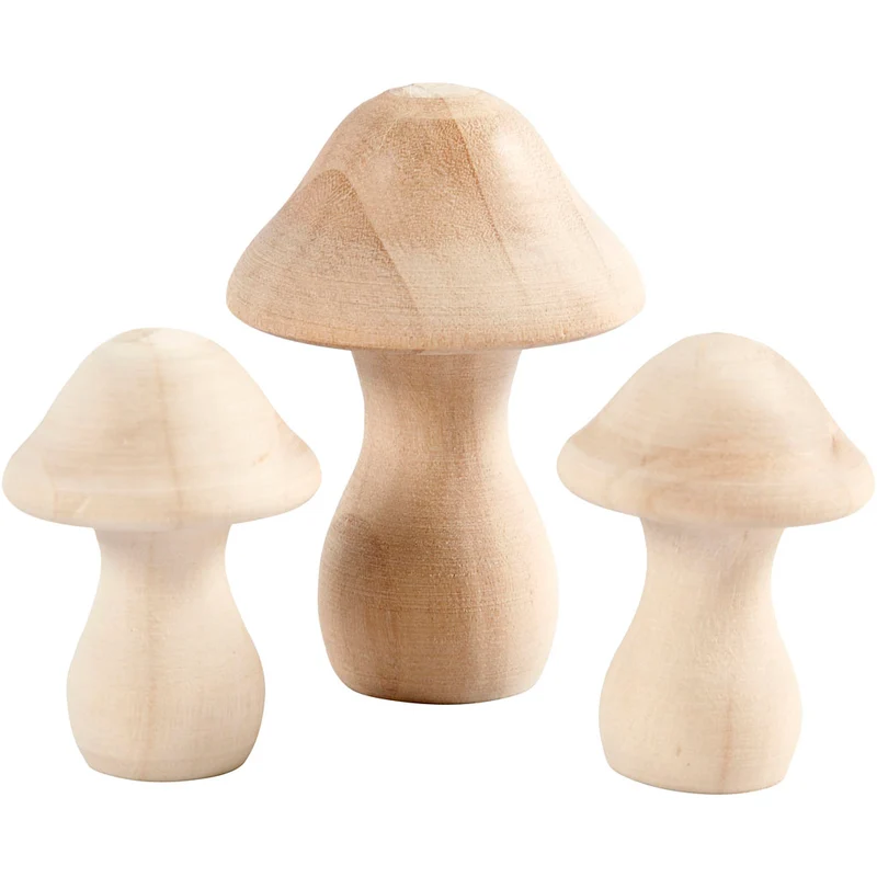 Svampar, Dia. 3,3+4,5 cm, stl. 4,5+6,5 cm, 3 st./ 1 förp. [HOB-56519]
