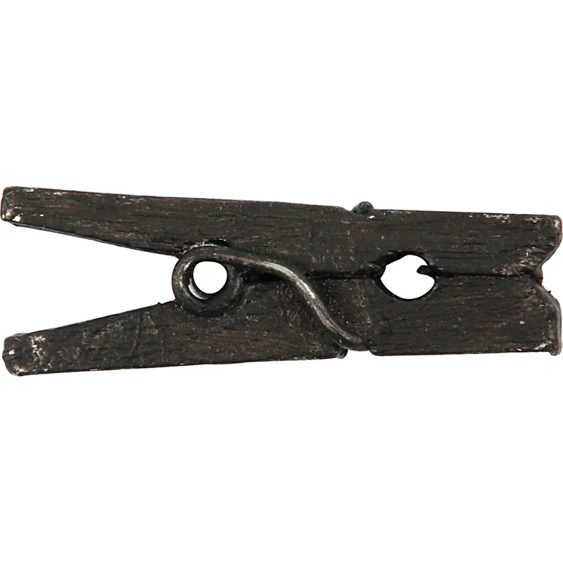Mini klädnypor, L: 25 mm, B: 3 mm, svart, 36 st./ 1 förp. [HOB-56447]