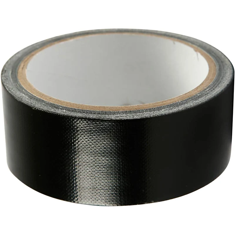 Textiltejp, B: 38 mm, svart, 25 m/ 1 rl. [HOB-24646]