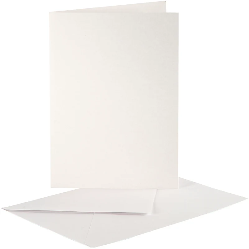Pärlemorskort, kortstl. 10,5x15 cm, kuvertstl. 11,5x16,5 cm, cream, 10 set/ 1 förp. [HOB-23819]